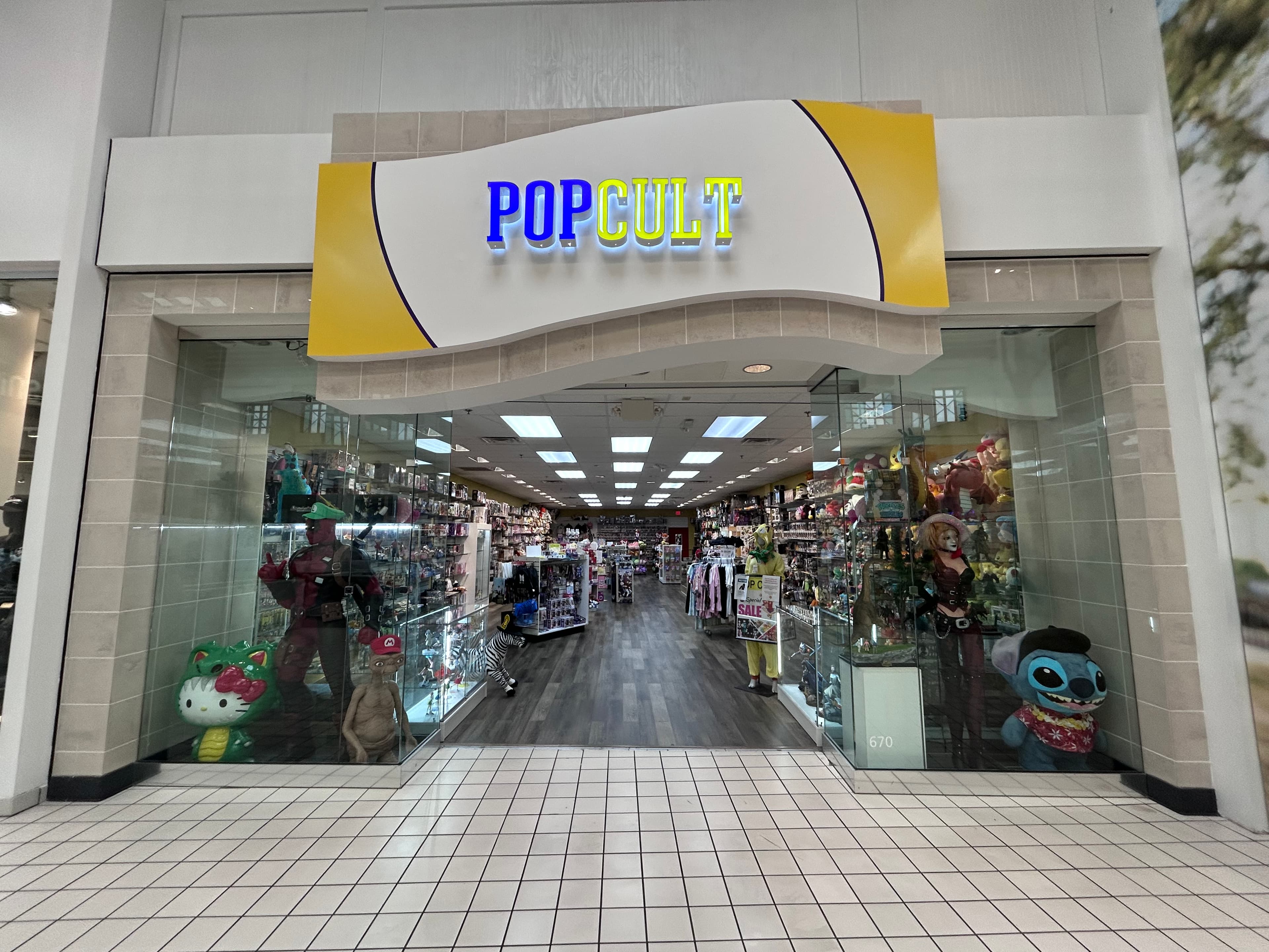 Storefront of Pop Cult at Brandon Exchange in Brandon
